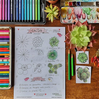 Cactusmania scheda da disegnare